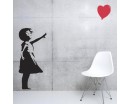 Banksy Girl Balloon Silhouette Wall Art Sticker